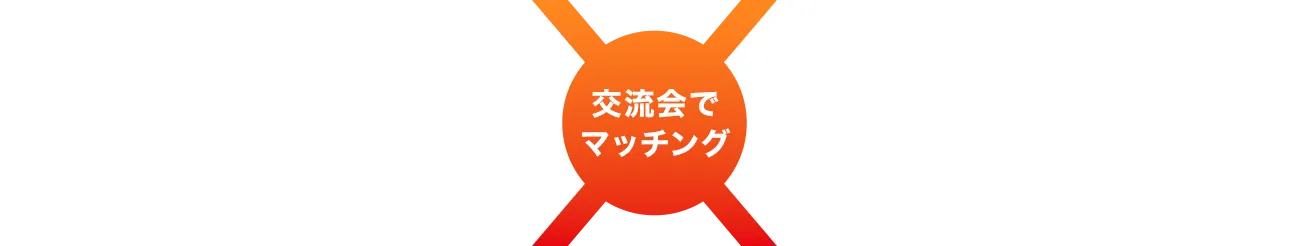 交流会でマッチング